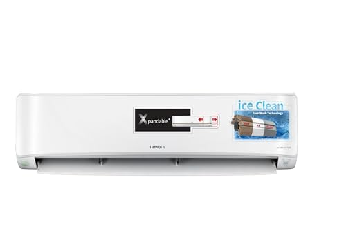 Hitachi 1.5 Ton Class 5 Star, ice Clean, Xpandable+, Inverter Split AC (100% Copper, Dust Filter, 2024 Model - 5400FXL RAS.G518PCBIBF, White) 