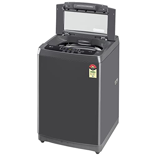 LG 7 Kg 5 Star Smart Inverter Technology Fully Automatic Top Load Washing Machine (2025 Model, T70VBMB1Z, Auto Prewash, Turbodrum, Stainless Steel drum, LED Display, Smart Diagnosis Middle Black)