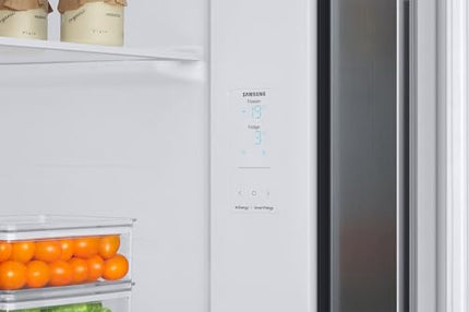 Samsung 653 L, 3 Star, Frost Free, Double Door, Convertible 5-in-1 Digital Inverter, Side By Side AI Enabled Smart Refrigerator with WiFi (RS76CG8003S9HL, Silver, Refined Inox, 2024 Model)