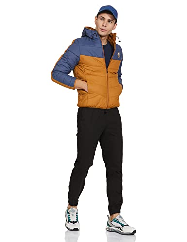 Men's Regular Fit Quilted Bomber Jacket with Detachable Hood - Winter Warm, Insulated Lining, Ribbed Cuffs, and Stylish Design