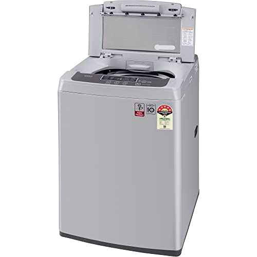 LG 7 Kg 5 Star Smart Inverter Technology Fully Automatic Top Load Washing Machine (2025 Model, T70VBMB1Z, Auto Prewash, Turbodrum, Stainless Steel drum, LED Display, Smart Diagnosis Middle Black)