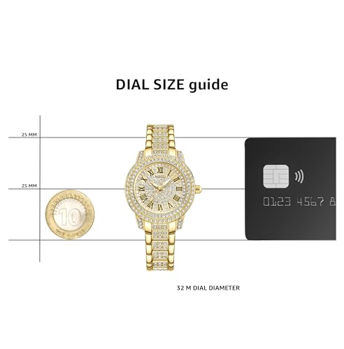 NIBOSI Women Wrist Watches Analog Rose Gold Dial Women's Watch for Girls&Miss&Ladies Diamond Studded with Stylish Girlfriend Watches