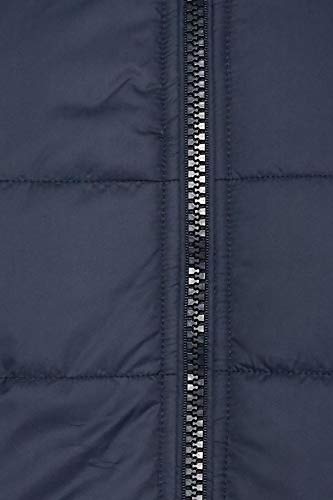 Men's Regular Fit Quilted Bomber Jacket with Detachable Hood - Winter Warm, Insulated Lining, Ribbed Cuffs, and Stylish Design