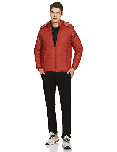 Men's Regular Fit Quilted Bomber Jacket with Detachable Hood - Winter Warm, Insulated Lining, Ribbed Cuffs, and Stylish Design