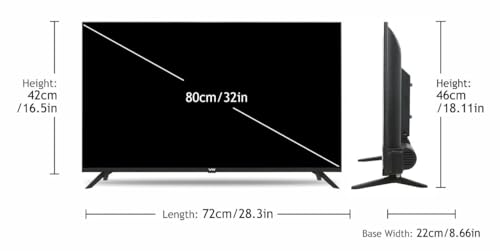 VW 80 cm (32 inches) Playwall Frameless Series HD Ready Android Smart LED TV VW32F5 (Black)