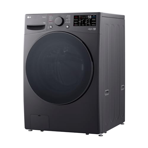 LG 7 Kg, 5 Star, Direct Drive Technology, Steam Wash, 6 Motion DD, Smart Diagnosis, Fully-Automatic Front Load Washing Machine (FHM1207SDM, Allergy Care, In-Built Heater, Touch Panel, Middle Black)