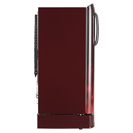 LG 185 L 5 Star Inverter Direct-Cool Single Door Refrigerator (GL-D201APZU, Shiny Steel, Base stand with drawer)