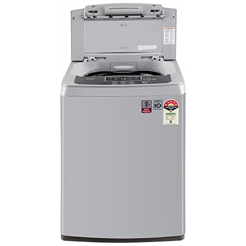 LG 7 Kg 5 Star Smart Inverter Technology Fully Automatic Top Load Washing Machine (2025 Model, T70VBMB1Z, Auto Prewash, Turbodrum, Stainless Steel drum, LED Display, Smart Diagnosis Middle Black)