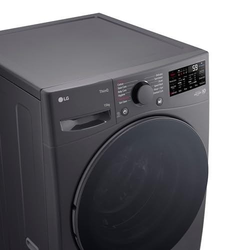 LG 7 Kg, 5 Star, Direct Drive Technology, Steam Wash, 6 Motion DD, Smart Diagnosis, Fully-Automatic Front Load Washing Machine (FHM1207SDM, Allergy Care, In-Built Heater, Touch Panel, Middle Black)