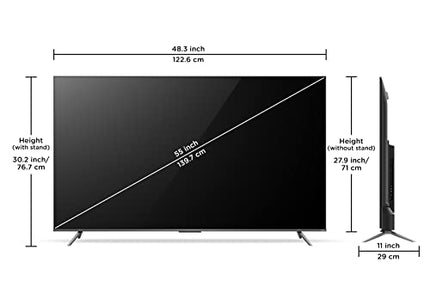 TCL 138.7 cm (55 inches) 4K Ultra HD Smart QLED Google TV 55C635 (Black) 