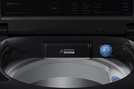 Samsung 9 kg, 5 star, Eco Bubble Technology with Super Speed, Wi-Fi, Digital Inverter Motor, Dual Storm, Fully-Automatic Top Load Washing Machine Appliance (WA90BG4546BVTL, Black Caviar) 