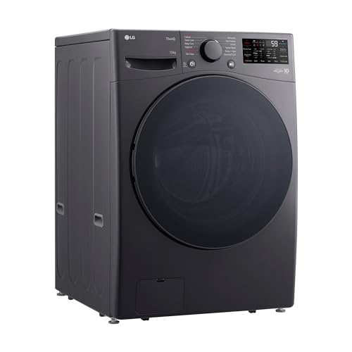 LG 7 Kg, 5 Star, Direct Drive Technology, Steam Wash, 6 Motion DD, Smart Diagnosis, Fully-Automatic Front Load Washing Machine (FHM1207SDM, Allergy Care, In-Built Heater, Touch Panel, Middle Black)