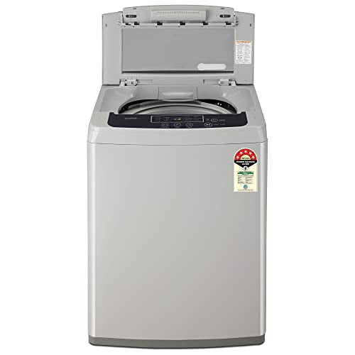 LG 8 Kg 5 Star Smart Inverter Technology Fully Automatic Top Load Washing Machine (2025 Model, T80VBMB4Z, Turbodrum, Auto Prewash, Stainless Steel drum, LED Display, Smart Diagnosis, Middle Black)