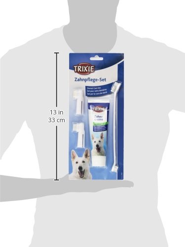 Trixie Dog Dental Hygiene Kit with Toothpaste and Brush for Adult, Manual, White, Pack of 1