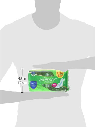 WHISPER ULTRA HYGIENE+COMFORT SANITARY PADS, 50 XL+ PADS, FOR HEAVY FLOW, LONG LASTING PROTECTION, LOCKS ODOUR & WETNESS, DRY TOP SHEET, DISPOSABLE WRAPPER