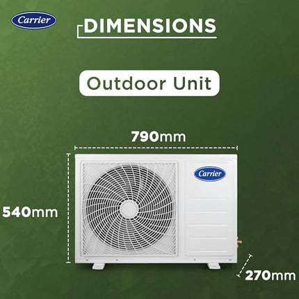 Carrier 1 Ton 3 Star Wi-Fi Smart Flexicool Inverter Split AC (Copper, Convertible 6-in-1 Cooling,Smart Energy Display,HD & PM 2.5 Filter, 2025 Model,ESTER EDGE FXi (Wi-Fi), CAI12EE3R35W0,White) 