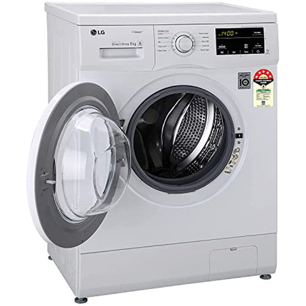 LG 8 Kg, 5 Star, Direct Drive Technology, Steam Wash, 6 motion DD, Smart Diagnosis, Fully Automatic Front Load Washing Machine (FHM1408BDW, Allergy Care, In-Built Heater, Touch Panel, White) 