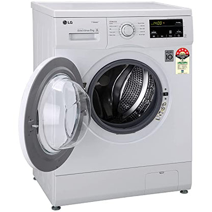 LG 6.5 Kg, 5 Star, Direct Drive Technology, Steam Wash, 6 motion DD, Smart Diagnosis, Fully Automatic Front Load Washing Machine (FHM1065SDW, Allergy Care, In-Built Heater, Touch Panel, White)