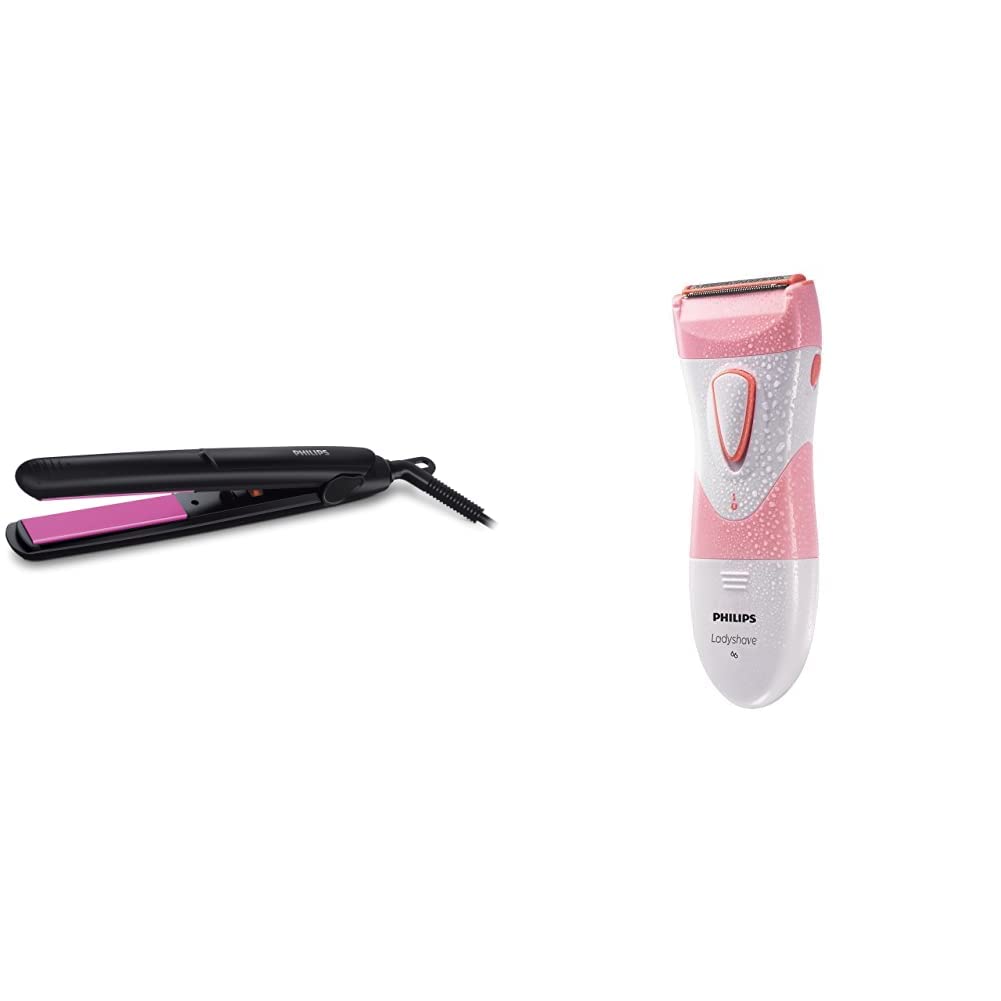 Philips Selfie Hair Straightener I Minimized Heat Damage with SilkPro Care I Ceramic Coated Plates I No.1 Preferred Hair Styling Appliance Brand I HP8302/06