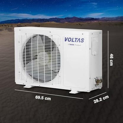 Voltas 1 ton 3 Star Inverter Split AC (Copper, 4-in-1 Adjustable Mode, Anti-dust Filter, 2024 Model, 123V CAE, White)