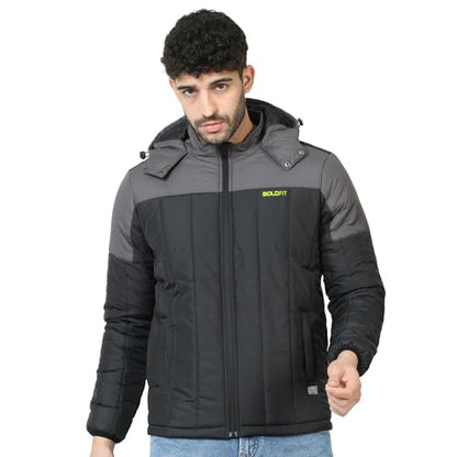 Boldfit Jacket For Men Winter Wear Puffer Jacket For Men Monsoon Winter Wear for men Men Hooded Winter Jackets For Men Padded Bomber Jacket For Men Full Sleeve Mens Jacket Winter Mens jacket Man