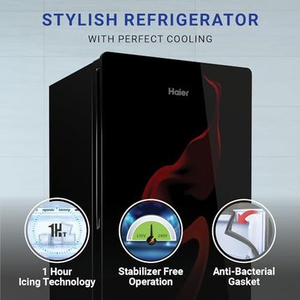 Haier 190 L, 5 Star, Direct-Cool Single Door Refrigerator (HED-205RG, Spiral Glass, 2024 Model) 