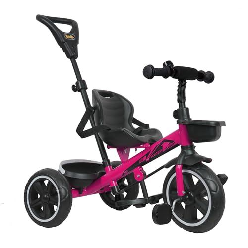 Luusa TFT Hyper 500 PRO Canopy/Plug N Play Trike/Baby Tricycle with Parental Control for 1 Years to 4 Years Boys/Girls/Carrying Capacity Upto 30kgs Proudly Made in India,Pink,Black