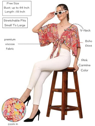 KE KANHA EXPORTS top Stylish Women Tops Multi-Neck Option-Round,v-Neck,Boat Neck Loose fit Variety of Sleeves Tops Boho Floral Western top fit to All Women Shape