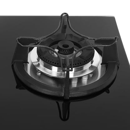 Faber Hob 4 Burner | Auto-Ignition | Spillage Proof | HOB SUPERIA HT764 BR AI | Concealed Chamber | Metal Knobs | Pan Support | Black Glass Finish |5 Yr Warranty on Burner & Glass | 1 Yr comprehensive