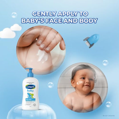 Cetaphil Baby Daily Lotion, Suitable for baby’s delicate skin, Shea Butter and Vit E, Dermatologist Tested and Pediatrician Recommended, 400 ml