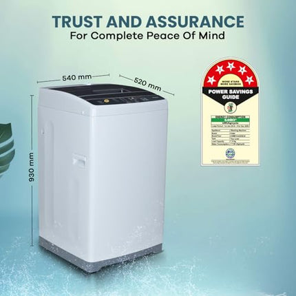 Haier 7 Kg, 5 Star, Oceanus Wave Technology Fully Automatic Top Loading Washing Machine (HWM70-AE, Magic Filter, Moonlight grey) 