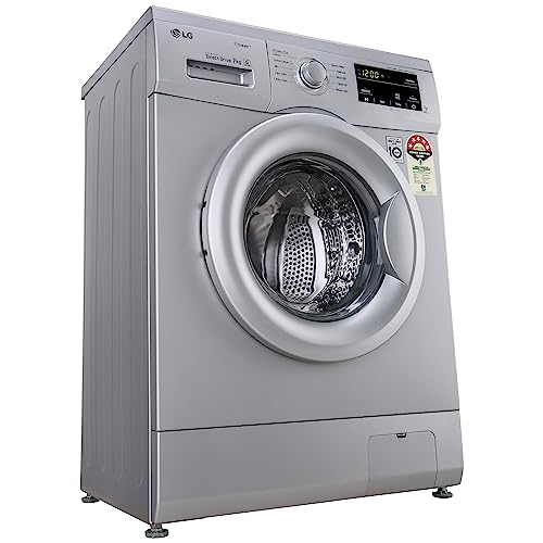 LG 6.5 Kg, 5 Star, Direct Drive Technology, Steam Wash, 6 motion DD, Smart Diagnosis, Fully Automatic Front Load Washing Machine (FHM1065SDW, Allergy Care, In-Built Heater, Touch Panel, White)