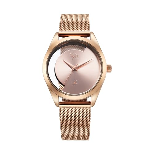 Fastrack Analog Rose Gold Dial Women's Watch-FV60031WM01W