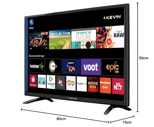 VW 80 cm (32 inches) Playwall Frameless Series HD Ready Android Smart LED TV VW32F5 (Black)