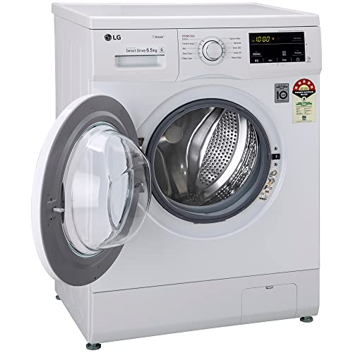 LG 6.5 Kg, 5 Star, Direct Drive Technology, Steam Wash, 6 motion DD, Smart Diagnosis, Fully Automatic Front Load Washing Machine (FHM1065SDW, Allergy Care, In-Built Heater, Touch Panel, White)