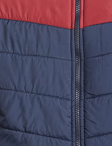 Men's Regular Fit Quilted Bomber Jacket with Detachable Hood - Winter Warm, Insulated Lining, Ribbed Cuffs, and Stylish Design