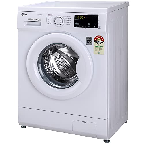 LG 6.5 Kg, 5 Star, Direct Drive Technology, Steam Wash, 6 motion DD, Smart Diagnosis, Fully Automatic Front Load Washing Machine (FHM1065SDW, Allergy Care, In-Built Heater, Touch Panel, White)