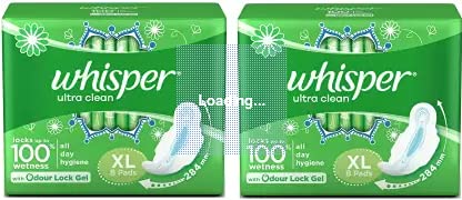 WHISPER ULTRA HYGIENE+COMFORT SANITARY PADS, 50 XL+ PADS, FOR HEAVY FLOW, LONG LASTING PROTECTION, LOCKS ODOUR & WETNESS, DRY TOP SHEET, DISPOSABLE WRAPPER