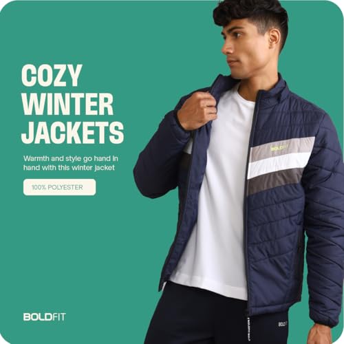 Boldfit Jacket For Men Winter Wear Puffer Jacket For Men Monsoon Winter Wear for men Men Hooded Winter Jackets For Men Padded Bomber Jacket For Men Full Sleeve Mens Jacket Winter Mens jacket Man