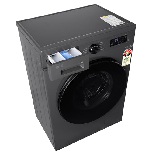 LG 7 Kg, 5 Star, Direct Drive Technology, Steam Wash, 6 Motion DD, Smart Diagnosis, Fully-Automatic Front Load Washing Machine (FHM1207SDM, Allergy Care, In-Built Heater, Touch Panel, Middle Black)