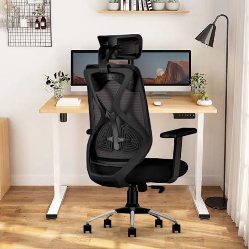 CELLBELL C190 Berlin Office Chair, High Back Mesh Ergonomic Home Office Desk Chair (Red - Black)