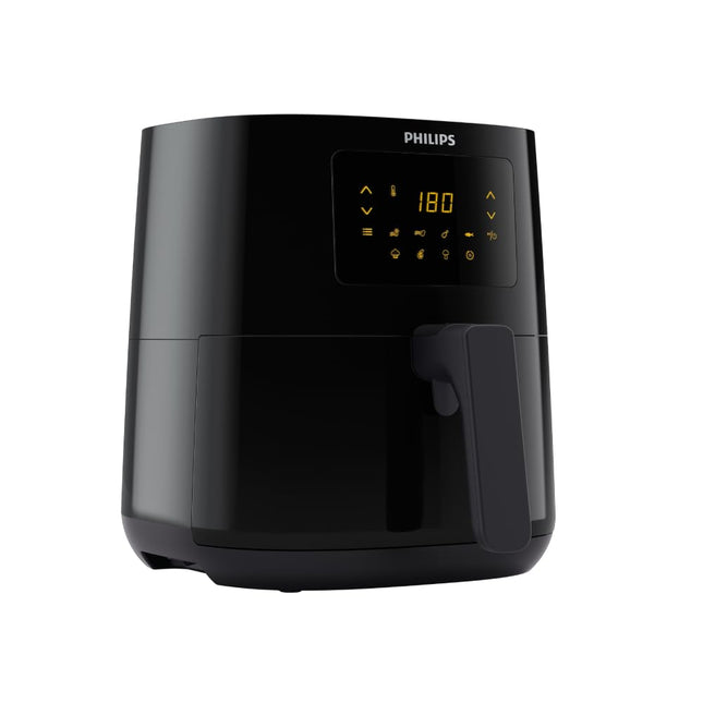 PHILIPS Digital Air Fryer HD9252/90 with Touch Panel, uses up to 90% less fat, 7 Pre-set Menu, 1400W, 4.1 Liter, with Rapid Air Technology (Black), Large