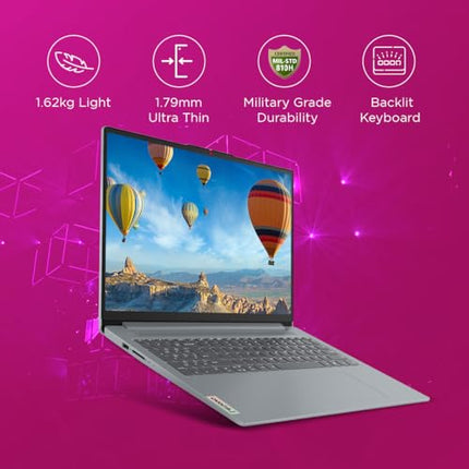 Lenovo IdeaPad Slim 3 13th Gen Intel Core i7-13620H 15.6" (39.62cm) FHDIPS300 Nits Thin&Light Laptop (16GB/512GB SSD/Intel UHDGraphics/Win11/Office Home 2024/1YrADP Free/ARCTIC-Grey/1.6Kg), 83EM00GTIN 