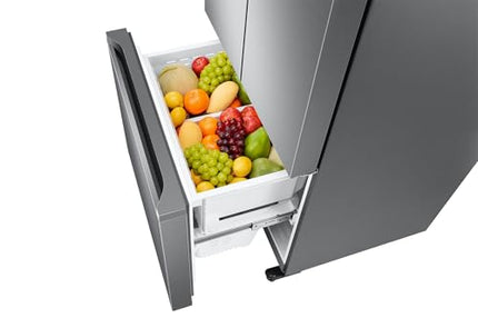 Samsung 550 L, Convertible, Digital Inverter, Frost Free French Door Refrigerator (RF57A5032S9/TL, Silver, Refined Inox) 