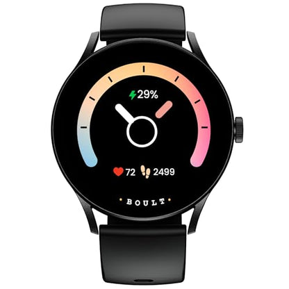 Boult Newly Launched Rover Pro Smart Watch 1.43'' AMOLED, Bluetooth Calling, IP68, Zinc Alloy Frame, 1000 Nits Brightness, AI Voice Assistant, SpO2 Monitoring, 120+ Sports Mode Smartwatch (Regal)