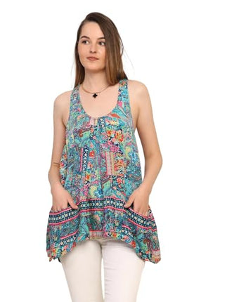 KE KANHA EXPORTS top Stylish Women Tops Multi-Neck Option-Round,v-Neck,Boat Neck Loose fit Variety of Sleeves Tops Boho Floral Western top fit to All Women Shape