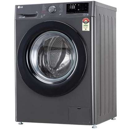 LG 7 Kg, 5 Star, Direct Drive Technology, Steam Wash, 6 Motion DD, Smart Diagnosis, Fully-Automatic Front Load Washing Machine (FHM1207SDM, Allergy Care, In-Built Heater, Touch Panel, Middle Black)