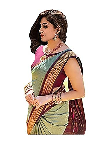 SGF11 Women's Kanjivaram Soft Silk Saree With Blouse Piece