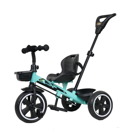 Luusa TFT Hyper 500 PRO Canopy/Plug N Play Trike/Baby Tricycle with Parental Control for 1 Years to 4 Years Boys/Girls/Carrying Capacity Upto 30kgs Proudly Made in India,Pink,Black