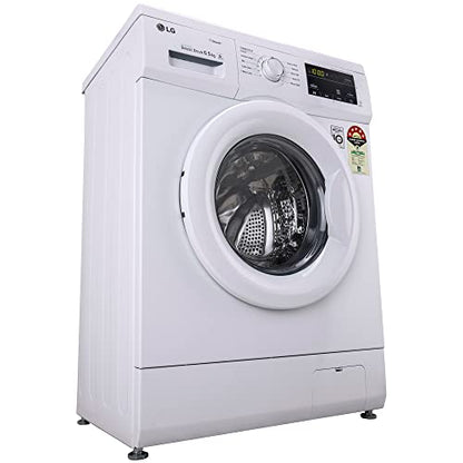 LG 6.5 Kg, 5 Star, Direct Drive Technology, Steam Wash, 6 motion DD, Smart Diagnosis, Fully Automatic Front Load Washing Machine (FHM1065SDW, Allergy Care, In-Built Heater, Touch Panel, White)